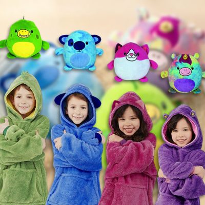 Mäkká hračka 3 v 1 (vankúš, deka a mikina s kapucňou) | PILLOWPET